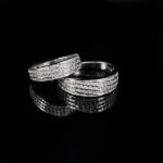 ست حلقه نقره زنانه مردانه طرح متین