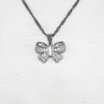 گردنبند فانتزی دخترانه نقره طرح پاپیون - Image 3