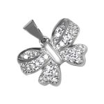 گردنبند فانتزی دخترانه نقره طرح پاپیون