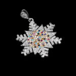 گردنبند فانتزی دخترانه نقره طرح دانه برف ۲