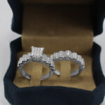 حلقه و پشت حلقه نقره زنانه طرح مری - Image 2