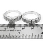 حلقه و پشت حلقه نقره زنانه طرح مری - Image 3