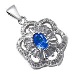 گردنبند توپاز زنانه نقره طرح نرگس