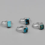 انگشتر فیروزه نیشابوری نقره دست ساز طرح آرام دل + حرز امام جواد (ع) - Image 2