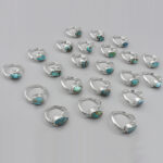 انگشتر فیروزه نیشابوری نقره دست ساز طرح برشید + حرز امام جواد (ع) - Image 2