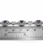 دستبند آمیتیست الماس تراش نقره زنانه طرح حانیه - Image 3