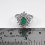 انگشتر عقیق سبز نقره زنانه طرح شاپرک - Image 3
