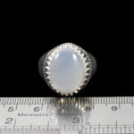 انگشتر عقیق کبود یمنی نقره دست ساز مردانه فاخر طرح فیلی دورچنگ - Image 3