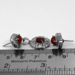 نیم ست عقیق سرخ یمنی نقره زنانه طرح نسترن - Image 2