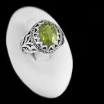 انگشتر زبرجد نقره دست ساز مردانه طرح همایون