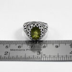 انگشتر زبرجد نقره دست ساز مردانه طرح وحید - Image 3