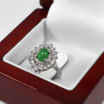 انگشتر یشم نقره زنانه طرح رامیلا - Image 3