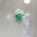 انگشتر یشم نقره زنانه طرح رامیلا - Image 4