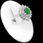 انگشتر یشم نقره زنانه طرح رامیلا