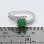 انگشتر یشم نقره زنانه طرح سانا - Image 3