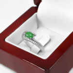 انگشتر یشم نقره زنانه طرح سانا - Image 4