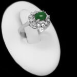 انگشتر یشم نقره زنانه طرح مونیا - Image 5