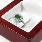 انگشتر یشم نقره زنانه طرح مونیا - Image 2