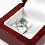 انگشتر یشم نقره زنانه طرح هانیه - Image 3