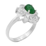 انگشتر یشم نقره زنانه طرح هانیه