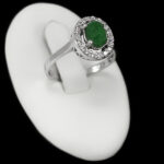 انگشتر یشم نقره زنانه طرح نگین