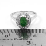 انگشتر یشم نقره زنانه طرح نگین - Image 2