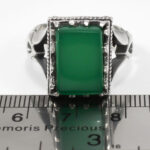 انگشتر عقیق سبز مردانه نقره طرح رهبری - Image 4