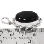 گردنبند عقیق مشکی نقره دست ساز طرح ستاره + حرز امام جواد (ع) - Image 4