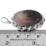 گردنبند عقیق شجر نقره دست ساز طرح گلی + حرز امام جواد (ع) - Image 4