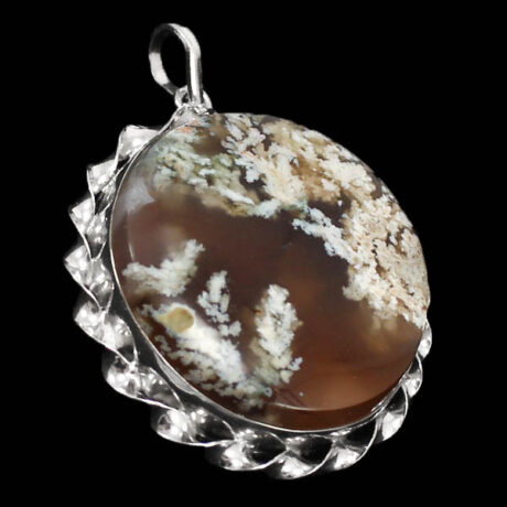 گردنبند عقیق شجر نقره دست ساز طرح جانی + حرز امام جواد (ع)