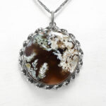 گردنبند عقیق شجر نقره دست ساز طرح جانی + حرز امام جواد (ع) - Image 4