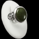 انگشتر یشم یمنی نقره مردانه طرح آردین