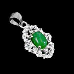 گردنبند یشم نقره زنانه طرح احترام - Image 4