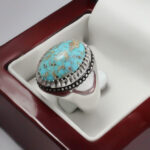 انگشتر فیروزه نیشابوری نقره دست ساز فاخر مردانه طرح فیلی - Image 3