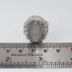 انگشتر عقیق کبود یمنی نقره زنانه طرح آلما - Image 2