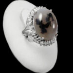 انگشتر عقیق شجر نقره زنانه طرح آلما - Image 5