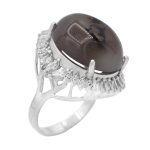 انگشتر عقیق شجر نقره زنانه طرح آلما