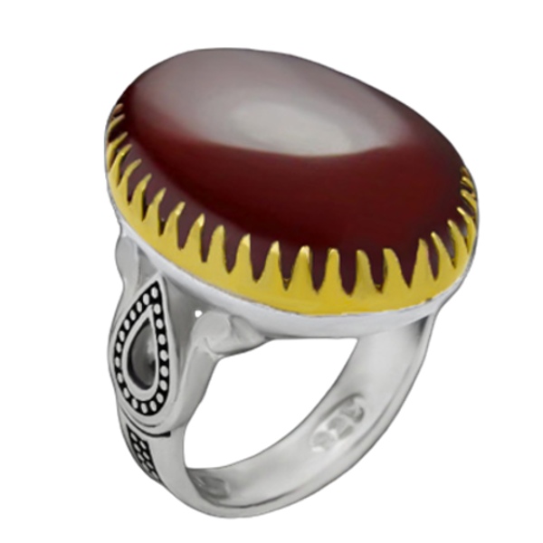 ۴-۱-۶۵۳-red-agate-silver-ring-8-1 زیباترین انگشتر عقیق سرخ ارزان