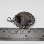 گردنبند عقیق شجر نقره دست ساز زنانه طرح آذرچهر + حرز امام جواد (ع) + تربت امام حسین (ع) - Image 2