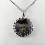 گردنبند عقیق شجر نقره دست ساز زنانه طرح آذرچهر + حرز امام جواد (ع) + تربت امام حسین (ع) - Image 3