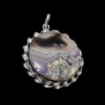 گردنبند عقیق شجر نقره دست ساز زنانه طرح آذرچهر + حرز امام جواد (ع) + تربت امام حسین (ع)