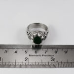 انگشتر زمرد الماس تراش نقره دست ساز مردانه طرح آریابد - Image 4