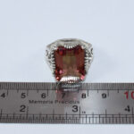 انگشتر الکساندریت الماس تراش نقره مردانه طرح آسیم - Image 3