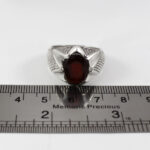 انگشتر گارنت نقره مردانه طرح آریامن - Image 2