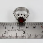 انگشتر گارنت نقره مردانه طرح آریستا - Image 4