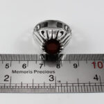 انگشتر گارنت نقره مردانه طرح آزرم - Image 4