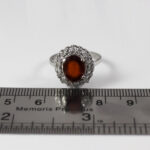 انگشتر گارنت الماس تراش نقره زنانه طرح آکام - Image 2