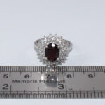 انگشتر گارنت الماس تراش نقره زنانه طرح آلان - Image 3