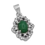 گردنبند یشم نقره زنانه طرح احترام