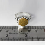 انگشتر حرز امام جواد (ع) نقره مردانه و زنانه طرح شش ضلعی چهار قل+ تربت امام حسین (ع) - Image 2